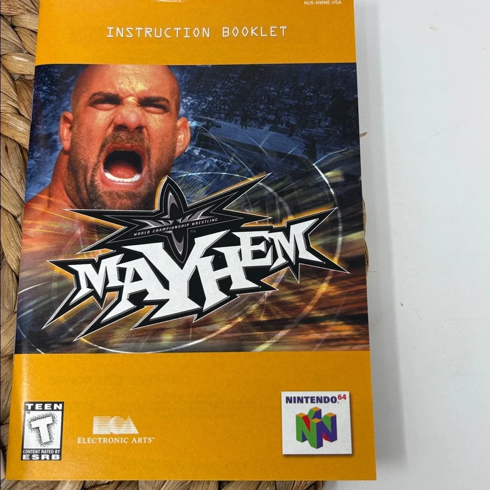 Nintendo 64 WCW Mayhem Game with Box Game and Manual